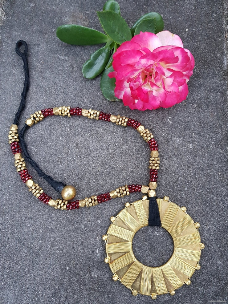 Sun Warrior Brass Metal Necklace Jewellery