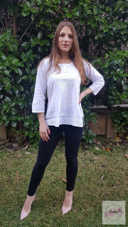Daisy - White Short Top - eeshaBoutique Australia
